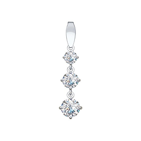 Подвеска SOKOLOV - Серебро 925, Фианит (арт. 94032823)