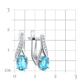 Серьги Talant - Серебро 925, Кристалл, Фианит (арт. 10-72-000Ц-11816)