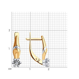 Серьги SOKOLOV - Серебро 925, Бриллиант (арт. 87020066)