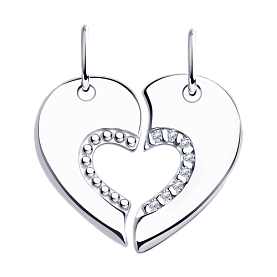 Подвеска Diamant - Серебро 925, Фианит (арт. 94-130-01585-1)