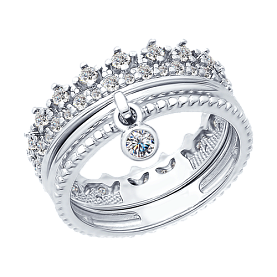 Кольцо SOKOLOV - Серебро 925, Фианит (арт. 94012405)