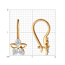 Серьги SOKOLOV - Золото 375, Фианит (арт. 31-120-01485-1)