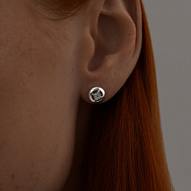 Серьги SOKOLOV - Серебро 925, Бриллиант (арт. 87020053)
