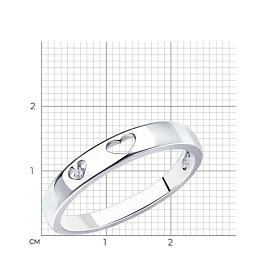 Кольцо SOKOLOV - Серебро 925, Фианит (арт. 94011294)