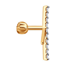 Серьга SOKOLOV - Золото 585, Фианит (арт. 170098)