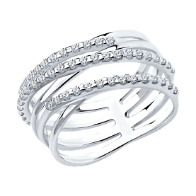 Кольцо SOKOLOV - Серебро 925, Фианит (арт. 94012050)