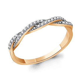 Кольцо Аквамарин - Серебро 925, Фианит (арт. 600612А.6)