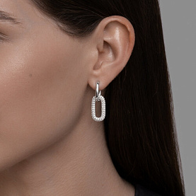 Серьги SOKOLOV - Серебро 925, Фианит (арт. 94026578-91)