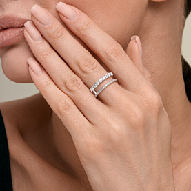 Кольцо SOKOLOV - Серебро 925, Фианит (арт. 94014876)