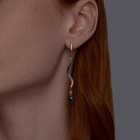 Серьги SOKOLOV - Серебро 925, Агат, Фианит (арт. 92023073)