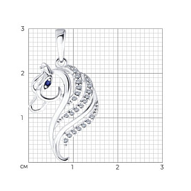 Подвеска Diamant - Серебро 925, Фианит (арт. 94-130-00121-1)