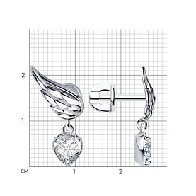 Серьги SOKOLOV - Серебро 925, Фианит (арт. 94025022)