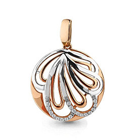 Подвеска Аквамарин - Золото 585, Фианит (арт. 23315А.1)