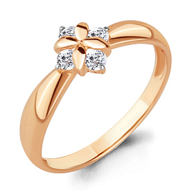 Кольцо Аквамарин - Серебро 925, Фианит (арт. 68236А.6)