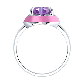 Кольцо SOKOLOV - Серебро 925, Фианит, Эмаль (арт. 94014467)