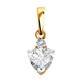 Подвеска SOKOLOV - Золото 585, Фианит (арт. 036644)