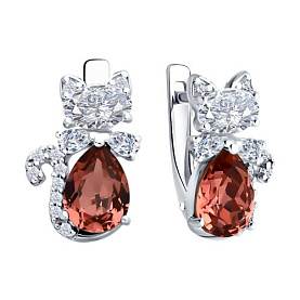 Серьги SOKOLOV - Серебро 925, Swarovski (арт. 94026667)