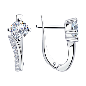 Серьги SOKOLOV - Серебро 925, Фианит (арт. 94020594)