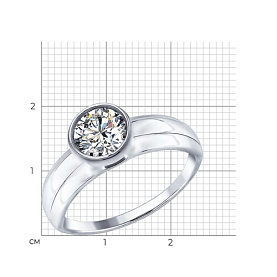 Кольцо SOKOLOV - Серебро 925, Фианит (арт. 94012383)