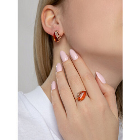 Кольцо SOKOLOV - Золото 375, Янтарь (арт. 37715751)