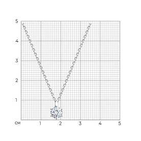 Колье SOKOLOV - Серебро 925, Бриллианит (арт. 94071469)