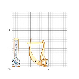 Серьги SOKOLOV - Золото 375, Фианит (арт. 31-120-00191-1)