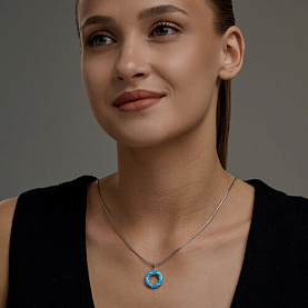 Подвеска Diamant - Серебро 925, Фианит, Эмаль (арт. 94-130-00235-1)