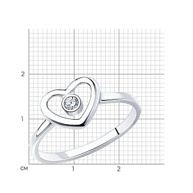 Кольцо SOKOLOV - Серебро 925, Фианит (арт. 94012752)