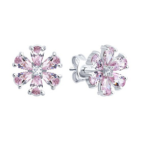 Серьги SOKOLOV - Серебро 925, Фианит (арт. 94027180-91)