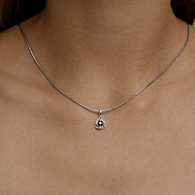 Подвеска SOKOLOV - Серебро 925, Сапфир, Фианит (арт. 62030013)