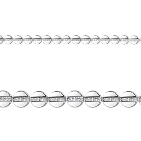 Браслет Аквамарин - Серебро 925, Фианит (арт. 74542А.5)
