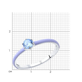 Кольцо SOKOLOV - Серебро 925, Фианит, Эмаль (арт. 94012772)