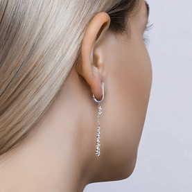 Серьги SOKOLOV - Серебро 925, Фианит (арт. 94020517)