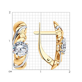 Серьги SOKOLOV - Золото 375, Фианит (арт. 027331-4)