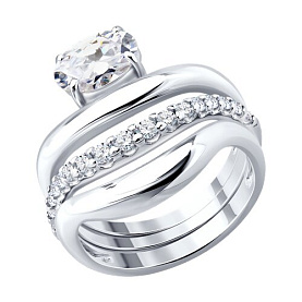 Кольцо SOKOLOV - Серебро 925, Фианит (арт. 94014956)