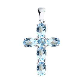 Подвеска SOKOLOV - Серебро 925, Топаз (арт. 92030745)