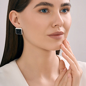Серьги Diamant - Серебро 925, Кристальная ткань (арт. 94-120-02387-1)