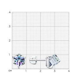 Серьги Diamant - Серебро 925, Кристалл (арт. 94-122-02383-1)