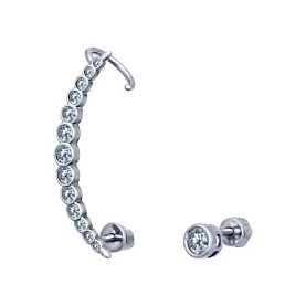 Серьги SOKOLOV - Серебро 925, Фианит (арт. 94021674)