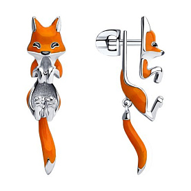 Серьги SOKOLOV - Серебро 925, Эмаль (арт. 94023557)