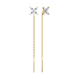 Серьги SOKOLOV - Серебро 925, Фианит (арт. 93022484)