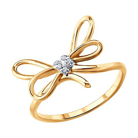 Кольцо SOKOLOV - Золото 585, Фианит (арт. 019849)