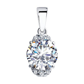 Подвеска SOKOLOV - Серебро 925, Фианит (арт. 94032779)