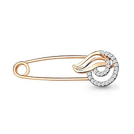 Булавка Аквамарин - Серебро 925, Фианит (арт. 71517А.6)