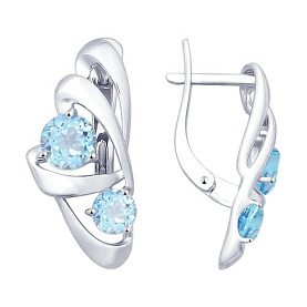 Серьги SOKOLOV - Серебро 925, Топаз (арт. 92021817)