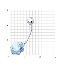 Пирсинг SOKOLOV - Серебро 925, Фианит (арт. 94060040)
