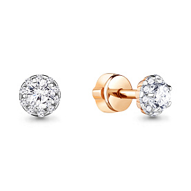 Серьги Аквамарин - Серебро 925, Фианит (арт. 420151А.6)