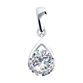 Подвеска SOKOLOV - Серебро 925, Фианит (арт. 94032241)
