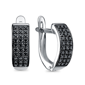 Серьги Иллада - Серебро 925, Фианит (арт. с122624-5)