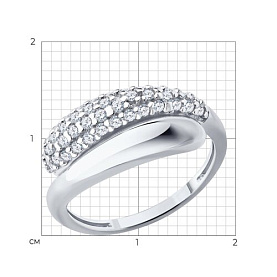 Кольцо SOKOLOV - Серебро 925, Фианит (арт. 94014832)